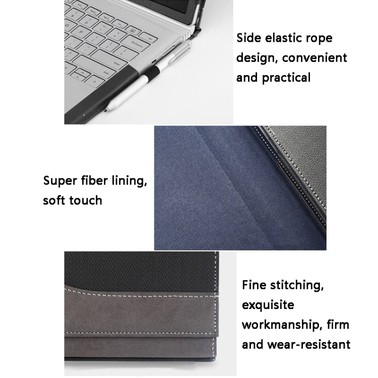 PU Leather Laptop Protective Sleeve For Microsoft Surface Book 3 15 inches(Deep Blue) - free shipping - PMC Jewellery - Order now!