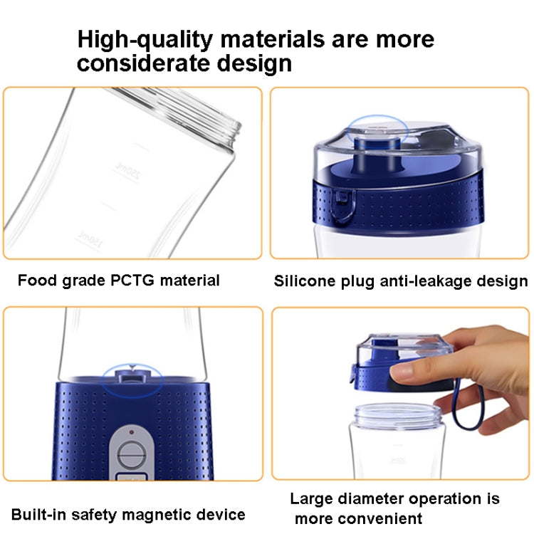 6-Blade Electric Fruit Juicer Juice Cup(Deep Blue) - free shipping - PMC TechLife - Order now!