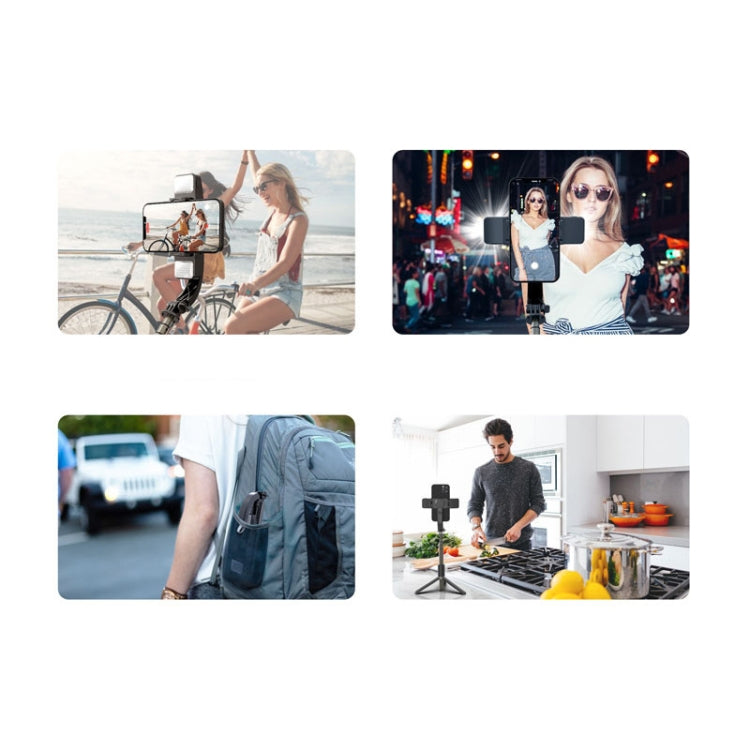 CYKE Q08D Handheld Dual Light Bluetooth Mobile Phone Selfie Stick(Black) - free shipping - PMC Jewellery - Order now!