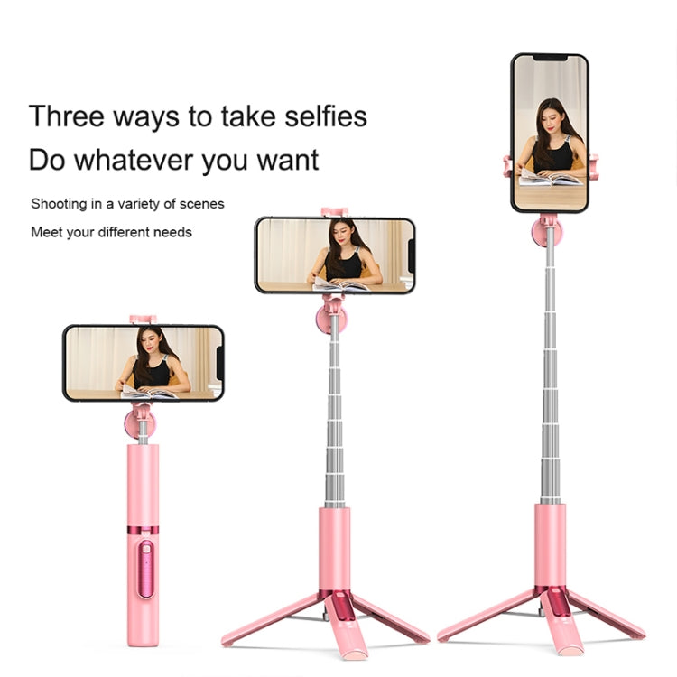 CYKE N-MY Integrated Tripod Bluetooth Live Selfie Stick(Pink) - Selfie Sticks by CYKE | Online Shopping South Africa | PMC TechLife | Buy Now Pay Later Mobicred