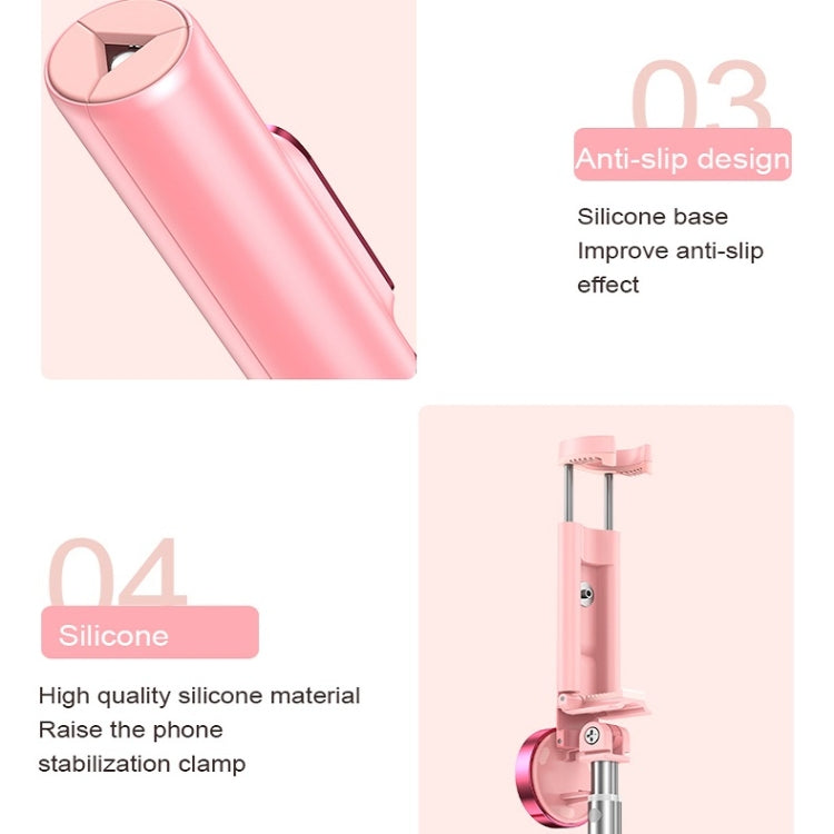 CYKE N-MY Integrated Tripod Bluetooth Live Selfie Stick(Pink) - Selfie Sticks by CYKE | Online Shopping South Africa | PMC TechLife | Buy Now Pay Later Mobicred