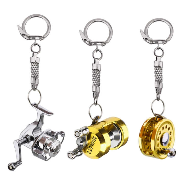 Metal Fishing Wheel Decoration Pendant Mini Wheel Fish Key Chain, Color: B - Key Rings by PMC TechLife | Online Shopping South Africa | PMC TechLife | Buy Now Pay Later Mobicred