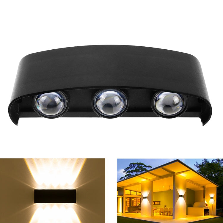 6 LEDs Garden Aluminum Double Head Wall Light(Warm White Light) - Wall Lamps by PMc TechLife | Online Shopping South Africa | PMc TechLife | Buy Now Pay Later Mobicred