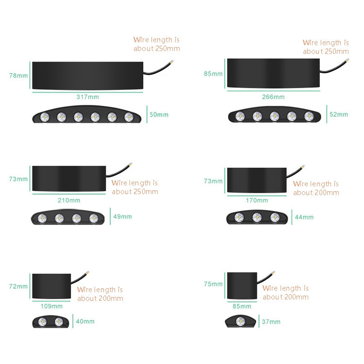 12 LEDs Garden Aluminum Double Head Wall Light(Warm White Light) - Wall Lamps by PMc TechLife | Online Shopping South Africa | PMc TechLife | Buy Now Pay Later Mobicred