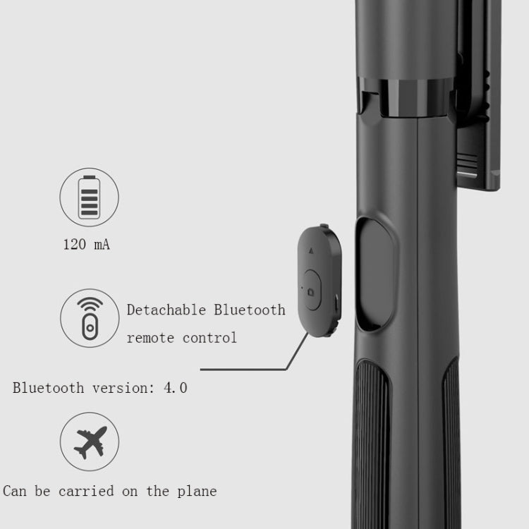 Wireless Bluetooth Selfie Stick Live Telescopic Bracket, Specification: Q05S (Black With Fill Light) - Selfie Sticks by PMC TechLife | Online Shopping South Africa | PMC TechLife | Buy Now Pay Later Mobicred