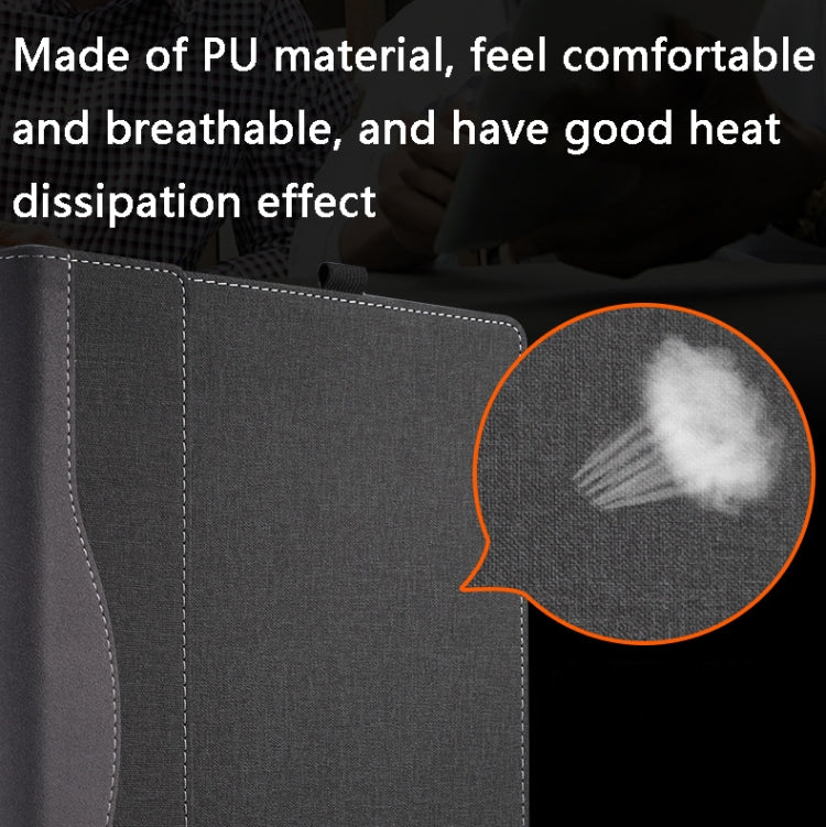 Laptop Leather Anti-Fall Protective Case For HP Envy 13-AQ Ad Ah(Dark Gray) - 13.3 inch by PMC TechLife | Online Shopping South Africa | PMC TechLife | Buy Now Pay Later Mobicred