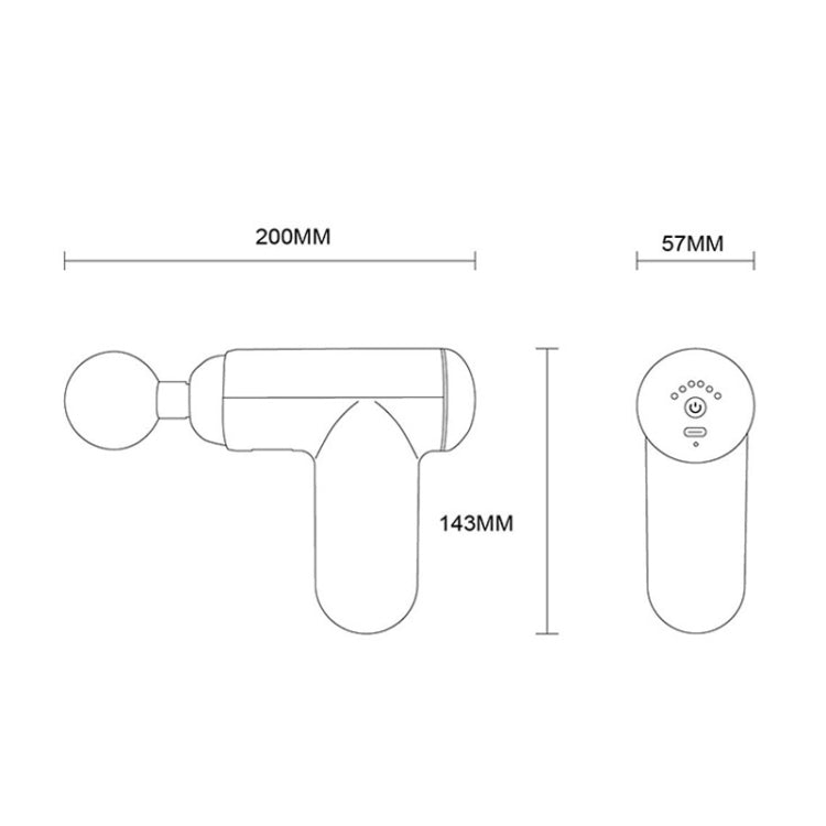 J12A Mini Vibrating Massage Button Type Fascia Gun, Specification: Silver - free shipping - PMC TechLife - Order now!