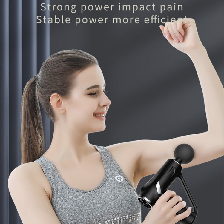 HB-008  Triangular Electric Fascia Gun Body Massage Gun, Specification: Button Style(Silver) - free shipping - PMC TechLife - Order now!