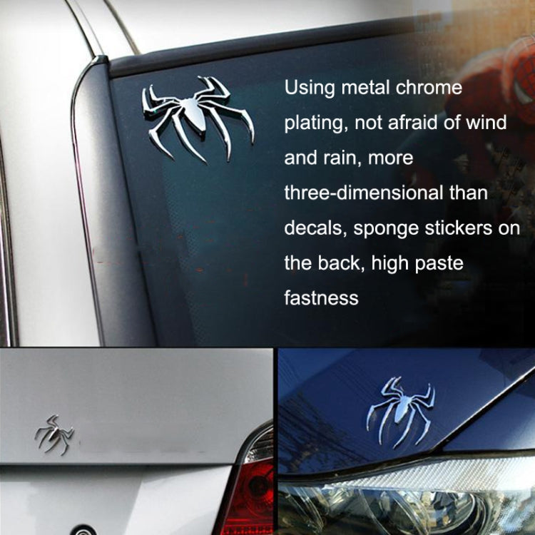 10 PCS Metal Three-Dimensional Spider Car Sticker, Color Random Delivery - 3D Metal Sticker by PMC TechLife | Online Shopping South Africa | PMC TechLife | Buy Now Pay Later Mobicred
