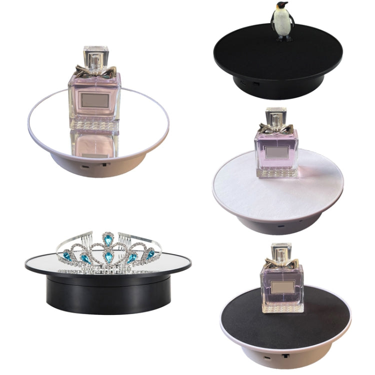 25cm USB Power Rotating Display Stand Video Shooting Props Turntable(Silver Mirror) -  by PMC TechLife | Online Shopping South Africa | PMC TechLife | Buy Now Pay Later Mobicred