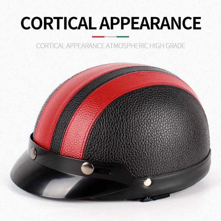 BSDDP A0318 PU Helmet With Goggles, Size: One Size(Black Red) - free shipping - PMC TechLife - Order now!