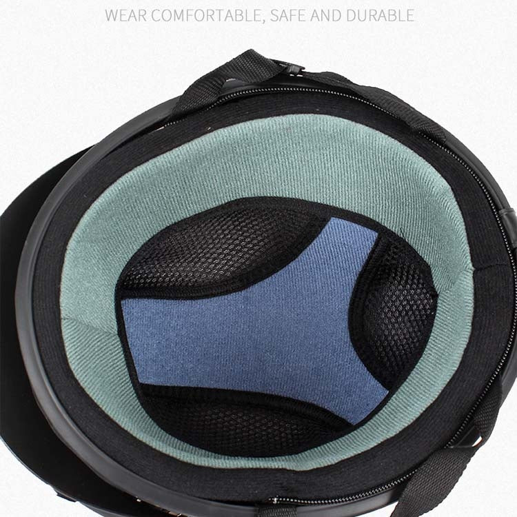 BSDDP A0318 PU Helmet With Goggles, Size: One Size(Black Brown) - Helmets by BSDDP | Online Shopping South Africa | PMC TechLife | Buy Now Pay Later Mobicred