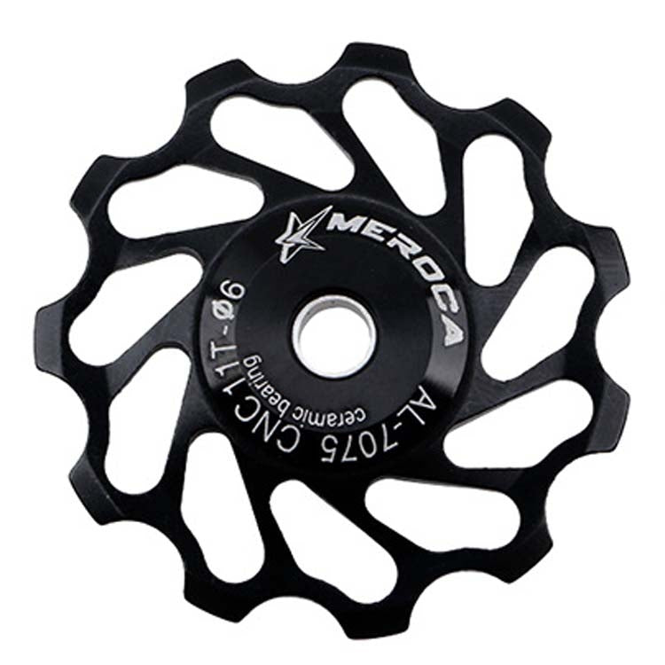 MEROCA Ceramic Bearing Mountain Bike Guide Wheel(11T Black) - Guide wheels by MEROCA | Online Shopping South Africa | PMc TechLife | Buy Now Pay Later Mobicred