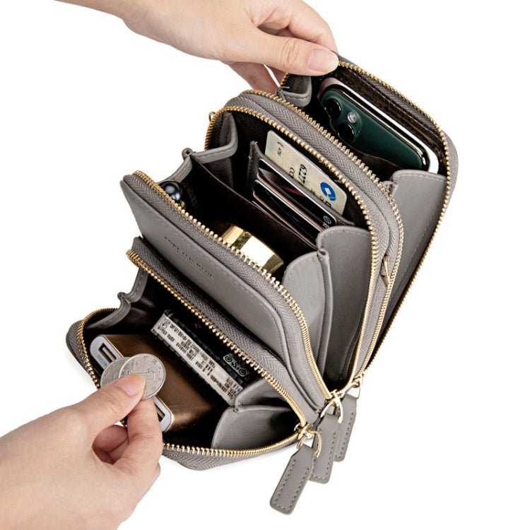 SJ617 Multifunctional Touch Screen Phone Bag Single-shoulder Bag(Black) - free shipping - PMC TechLife - Order now!