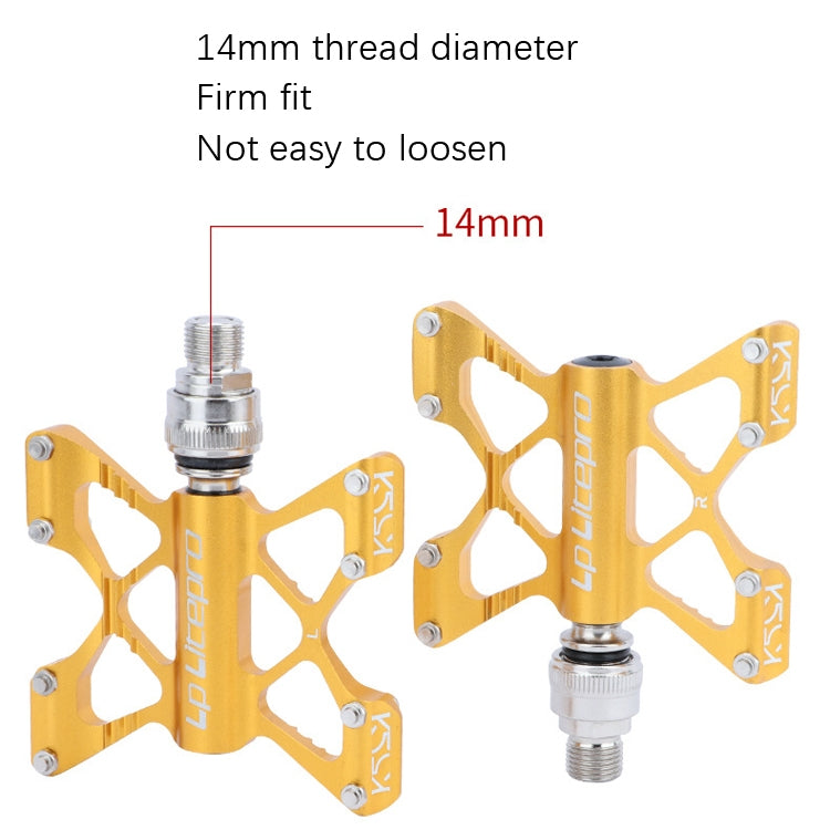 LP LitePro K5 Folding Bkie Aluminum Alloy Bearin Pedals(Silver) - free shipping - PMc TechLife - Order now!