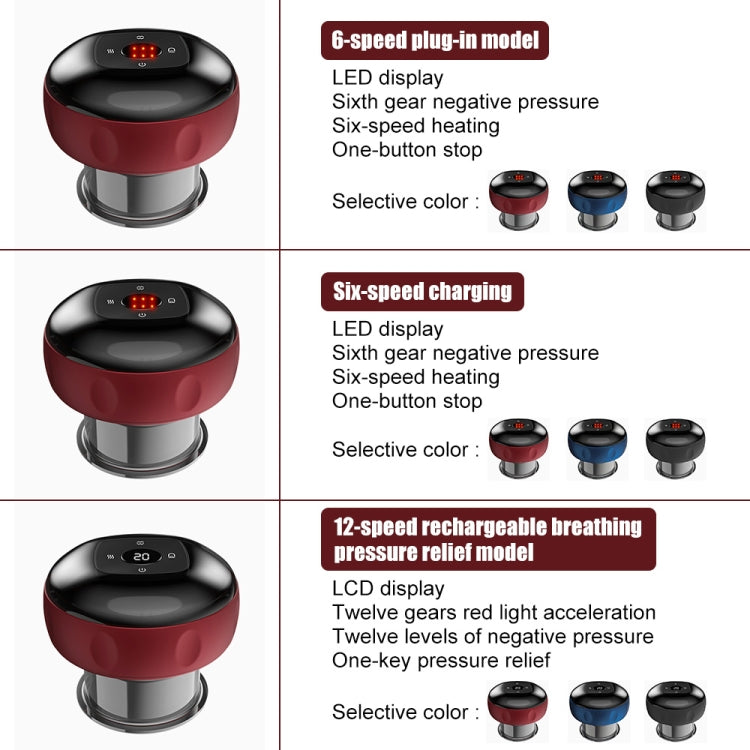 6-speed USB Plug-in Electric Cupping Massage Device(Red Wine) - free shipping - PMC TechLife - Order now!