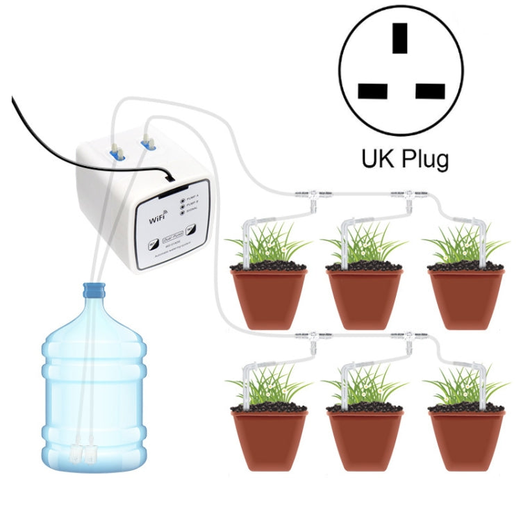 WD-01ADE WIFI Gardening Drip Irrigation Controller, Specification: Double Pump 15 Pots(UK Plug) - Watering & Irrigation by PMc TechLife | Online Shopping South Africa | PMc TechLife | Buy Now Pay Later Mobicred