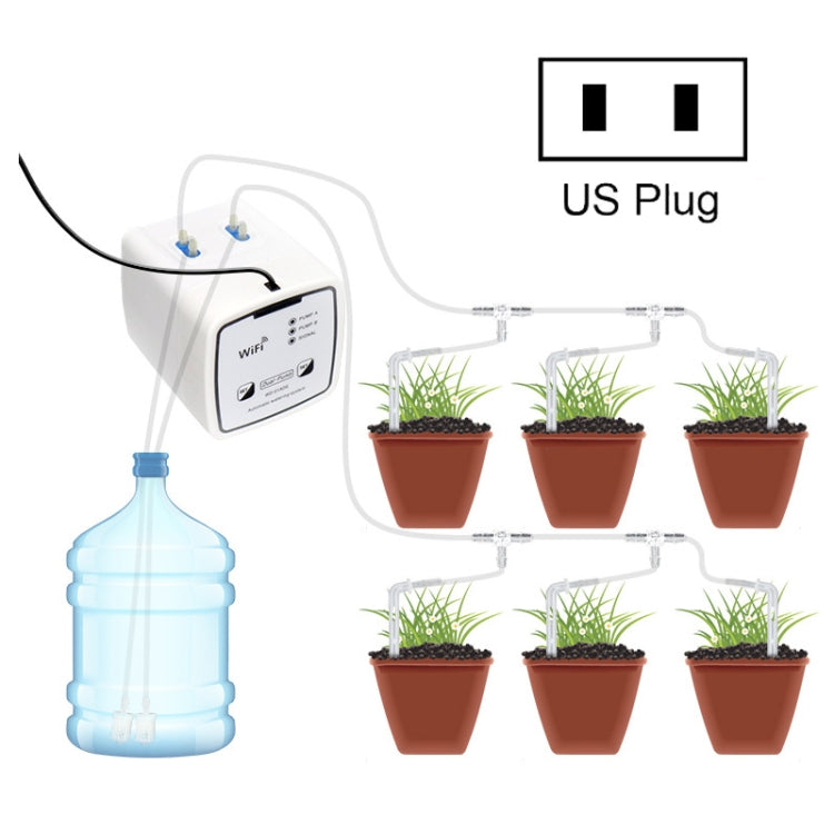WD-01ADE WIFI Gardening Drip Irrigation Controller, Specification: Double Pump 20 Pots(US Plug) - Watering & Irrigation by PMc TechLife | Online Shopping South Africa | PMc TechLife | Buy Now Pay Later Mobicred