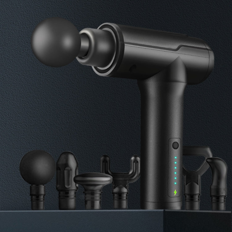 BG-128 6-speed Mini Convenient Massage Gun With 6 Massage Heads,CN Plug(Back) - free shipping - PMC TechLife - Order now!