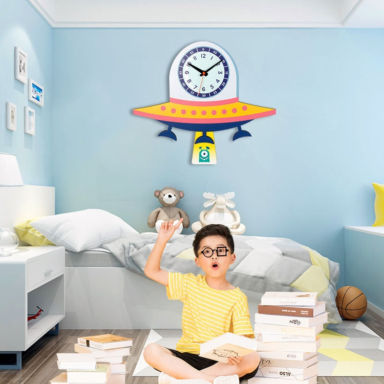 Cartoon Shake Wall Clock Children Room Decoration Wall Clock (UFO) - free shipping - PMc TechLife - Order now!