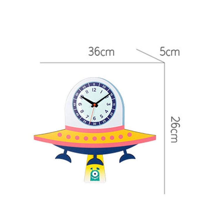 Cartoon Shake Wall Clock Children Room Decoration Wall Clock (UFO) - free shipping - PMc TechLife - Order now!