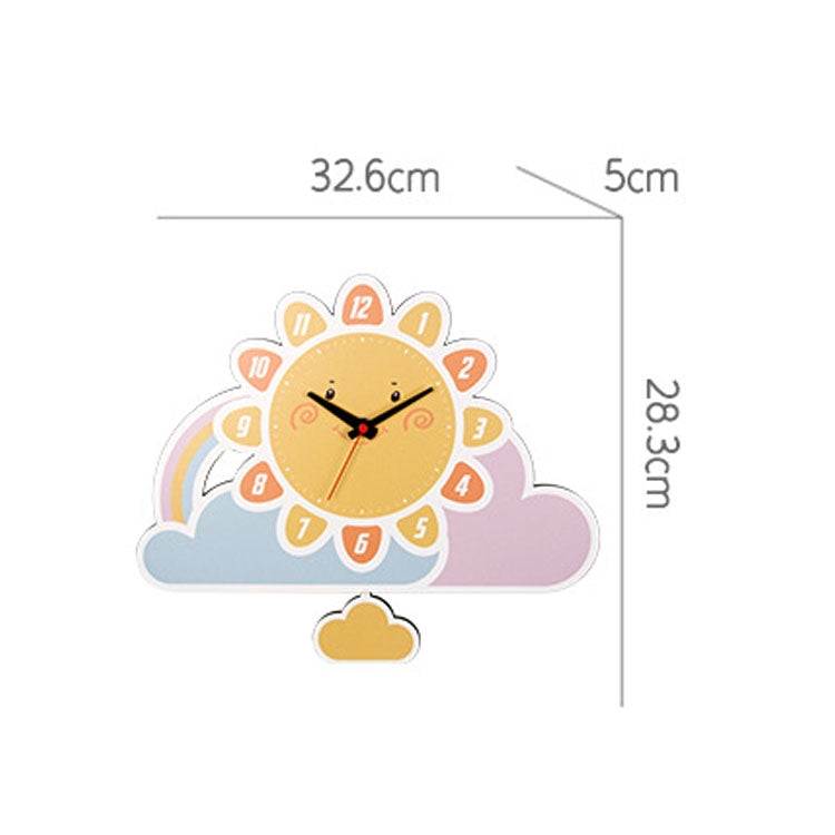 Cartoon Shake Wall Clock Children Room Decoration Wall Clock (Sun) - Wall Clock by null | Online Shopping South Africa | PMc TechLife | Buy Now Pay Later Mobicred