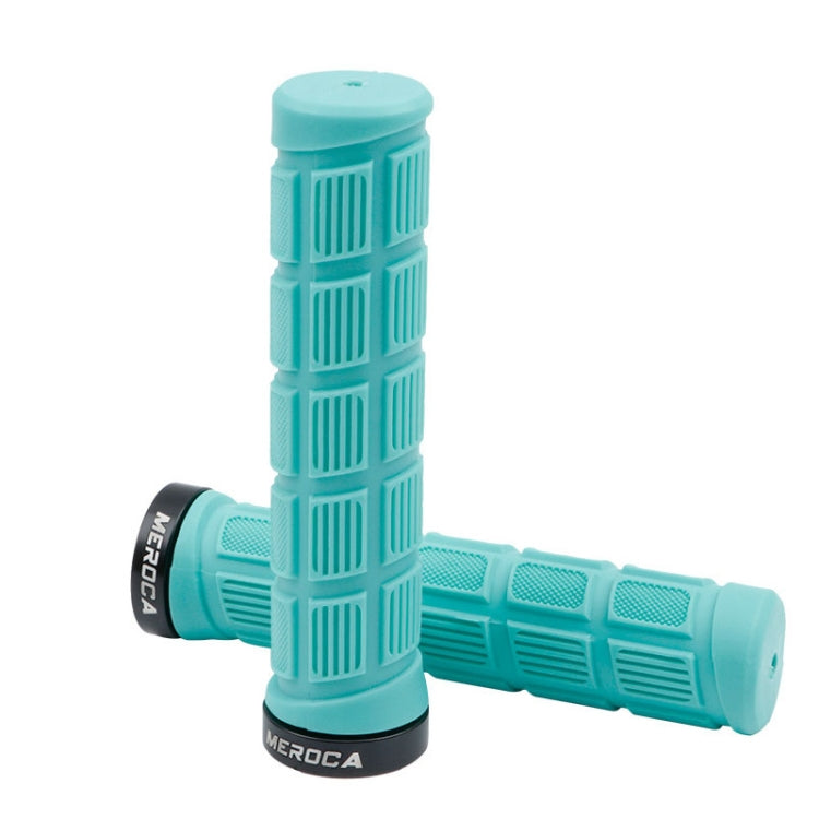 MEROCA Mountain Bike Anti-slip Shock Absorber Riding Grip Cover, Style: One Side Lock ME38 Sky Blue - Bicycle Grips by MEROCA | Online Shopping South Africa | PMc TechLife | Buy Now Pay Later Mobicred