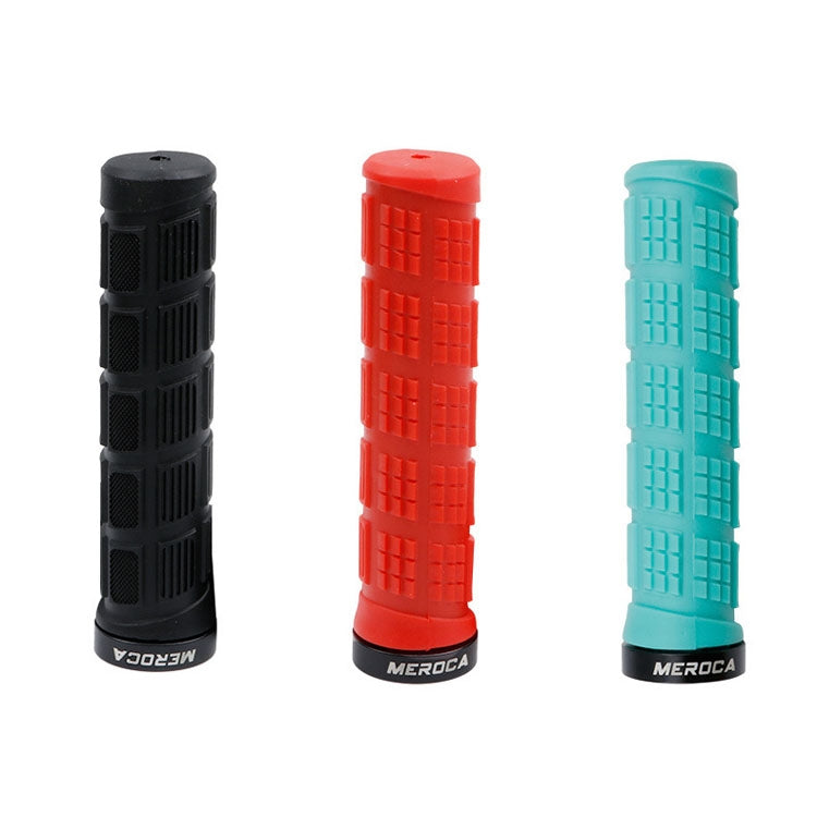 MEROCA Mountain Bike Anti-slip Shock Absorber Riding Grip Cover, Style: One Side Lock ME38 Sky Blue - Bicycle Grips by MEROCA | Online Shopping South Africa | PMc TechLife | Buy Now Pay Later Mobicred