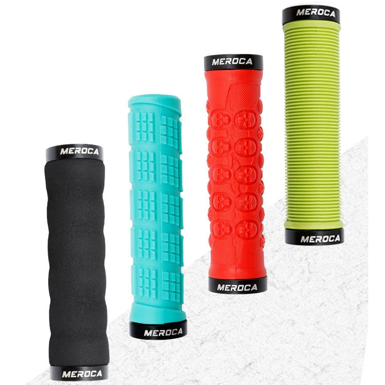 MEROCA Mountain Bike Anti-slip Shock Absorber Riding Grip Cover, Style: Bilateral Lock Sponge ME30 Red - Bicycle Grips by MEROCA | Online Shopping South Africa | PMc TechLife | Buy Now Pay Later Mobicred