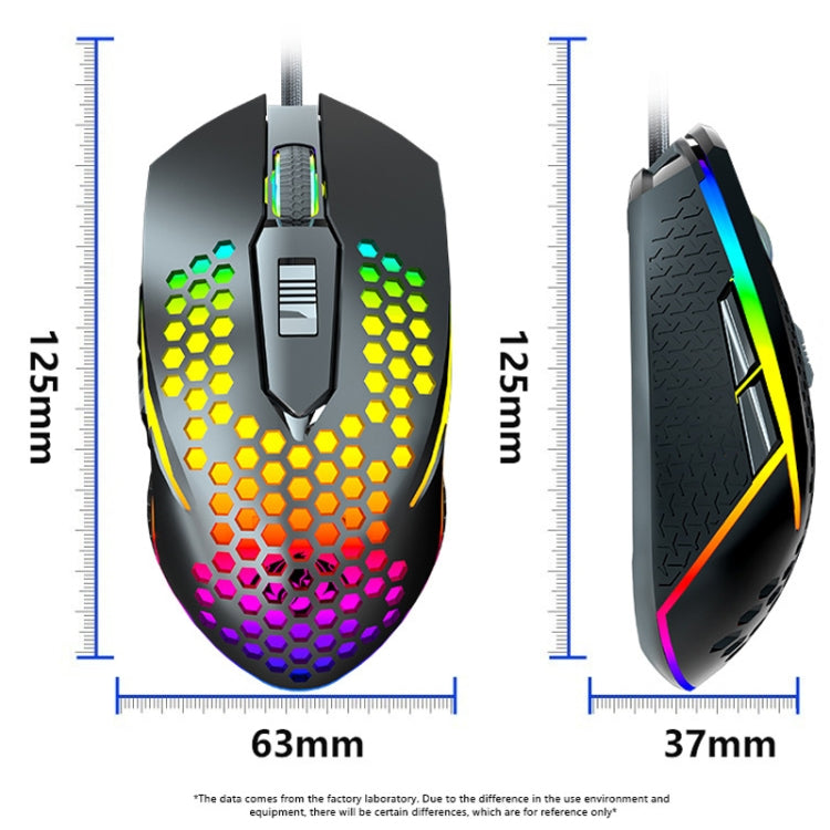 LEAVEN S50 6Keys Macro Definition Programmable RGB Lighted Gaming Wired Mouse, Cable Length: 1.5m(Blue) - free shipping - PMC Jewellery - Order now!