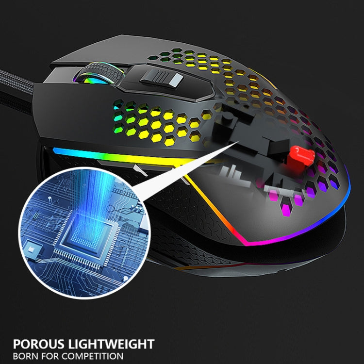 LEAVEN S50 6Keys Macro Definition Programmable RGB Lighted Gaming Wired Mouse, Cable Length: 1.5m(Blue) - free shipping - PMC Jewellery - Order now!