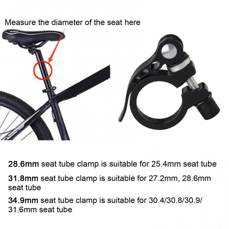 5 PCS Bicycle Accessories Quick Release Clip Road Bike Seatpost Clamp, Size: 28.6mm(Black) - Pipe clamps by PMc TechLife | Online Shopping South Africa | PMc TechLife | Buy Now Pay Later Mobicred