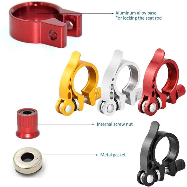 5 PCS Bicycle Accessories Quick Release Clip Road Bike Seatpost Clamp, Size: 34.9mm(Red) - Pipe clamps by PMc TechLife | Online Shopping South Africa | PMc TechLife | Buy Now Pay Later Mobicred