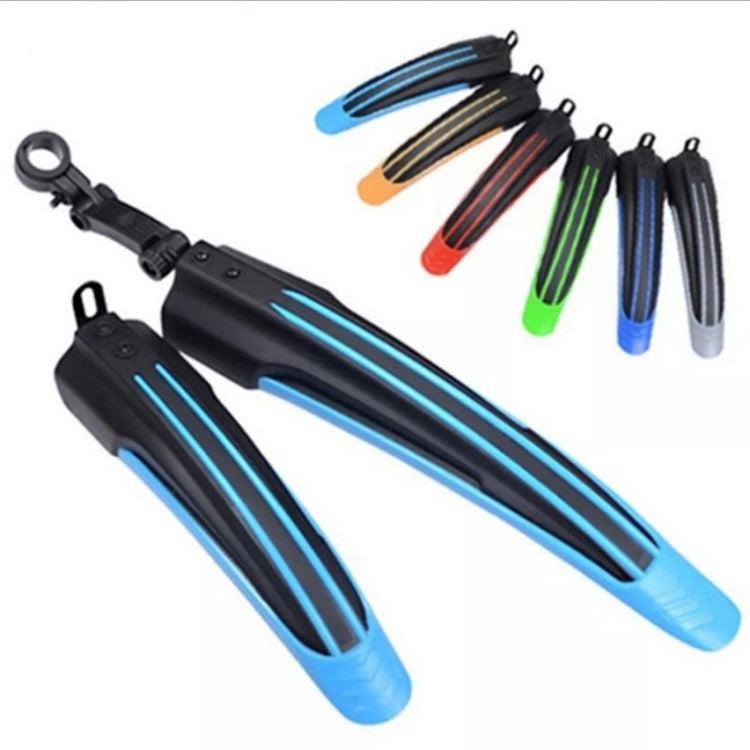 1 Set  Dual Color Bicycle Mudguard Mountain Bike Fenders Set(Black Yellow) - Mudguards by PMc TechLife | Online Shopping South Africa | PMc TechLife | Buy Now Pay Later Mobicred