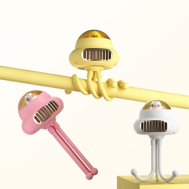 Stroller Portable Multi-Function Silent Octopus Bladeless Fan(White) - Electric Fans by PMC TechLife | Online Shopping South Africa | PMC TechLife | Buy Now Pay Later Mobicred