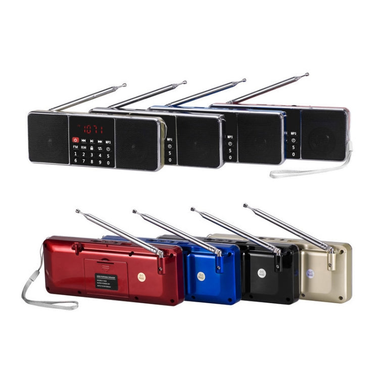 L-288AM  Bluetooth Dual Speaker Radio MP3 Player Support TF Card/U Disk with LED Display(Red) - Radio Player by PMC TechLife | Online Shopping South Africa | PMC TechLife | Buy Now Pay Later Mobicred
