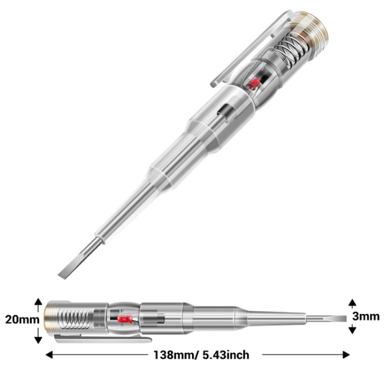 ANENG Multi-Function Induction High-Brightness Transparent Test Pen Screwdriver(B09) - Voltage Detector by ANENG | Online Shopping South Africa | PMC TechLife