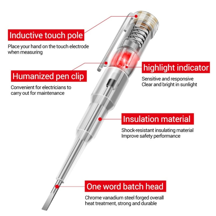 ANENG Multi-Function Induction High-Brightness Transparent Test Pen Screwdriver(B09) - Voltage Detector by ANENG | Online Shopping South Africa | PMC TechLife