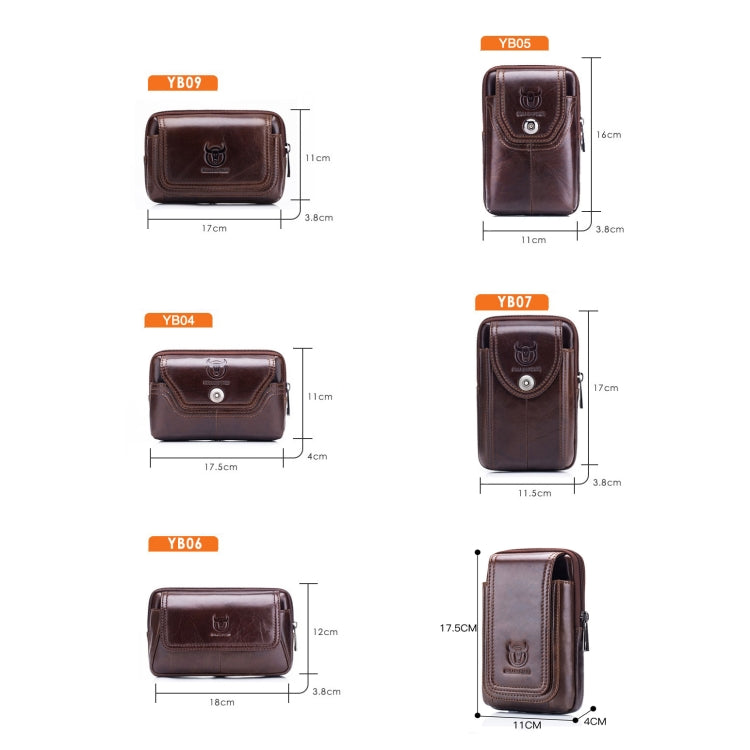 BULL CAPTAIN  Leather Multifunctional Waist Bag For Men(Brown-04) - free shipping - PMC TechLife - Order now!