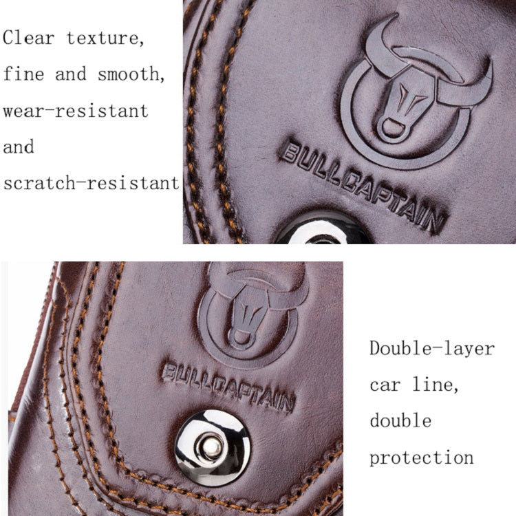 BULL CAPTAIN  Leather Multifunctional Waist Bag For Men(Brown-04) - free shipping - PMC TechLife - Order now!