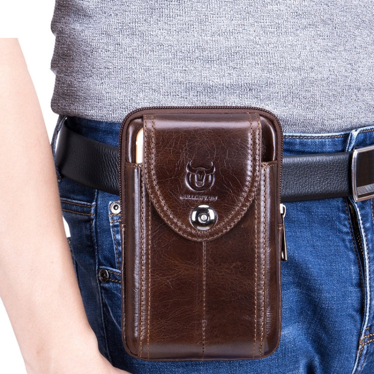 BULL CAPTAIN  Leather Multifunctional Waist Bag For Men(Brown-05) - free shipping - PMC TechLife - Order now!