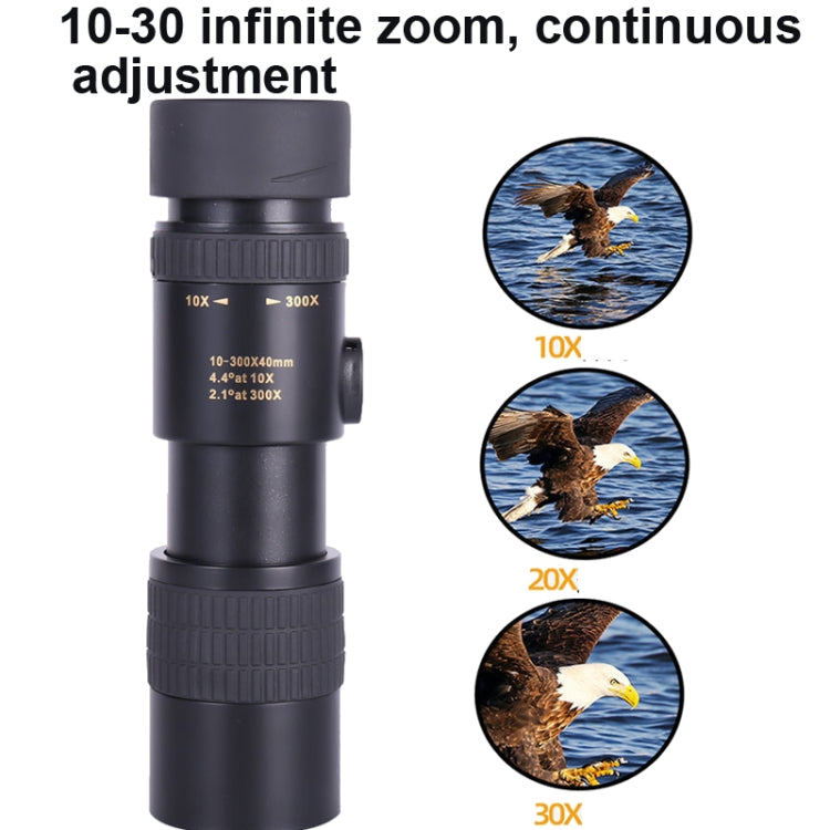 10-300x40 Monocular HD Telescope BAK4 Prism Telescope,Style: Standard - Monocular Binoculars by PMC TechLife | Online Shopping South Africa | PMC TechLife | Buy Now Pay Later Mobicred