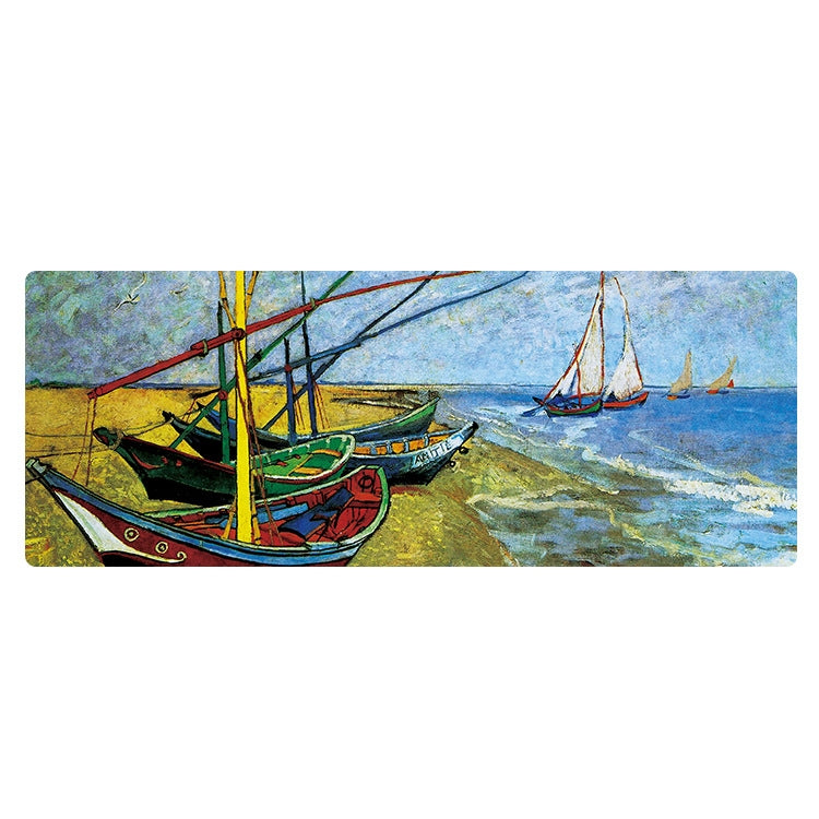 400x900x4mm Locked Am002 Large Oil Painting Desk Rubber Mouse Pad(Seaside Boat) - Mouse Pads by PMC TechLife | Online Shopping South Africa | PMC TechLife | Buy Now Pay Later Mobicred