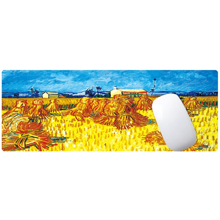 400x900x4mm Locked Am002 Large Oil Painting Desk Rubber Mouse Pad(Wheat Field) - Mouse Pads by PMC TechLife | Online Shopping South Africa | PMC TechLife | Buy Now Pay Later Mobicred