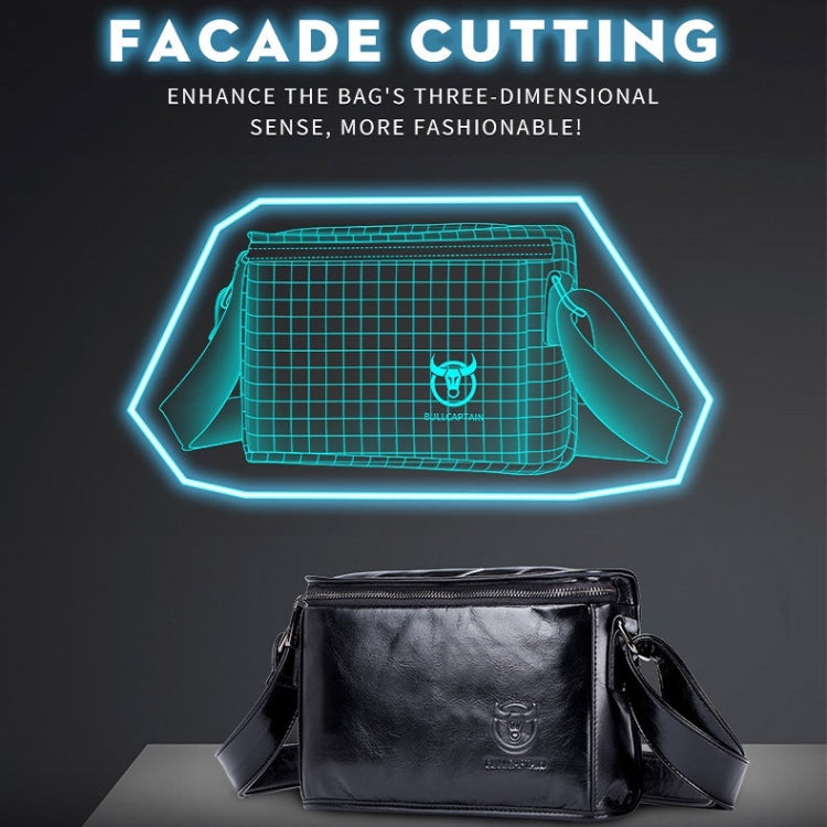 BULL CAPTAIN Leather Shoulder Messenger Bag For Men(Smog Blue) - free shipping - PMC TechLife - Order now!