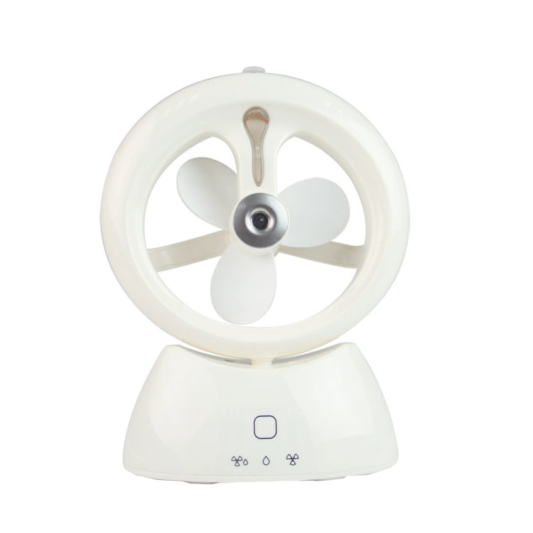 Mini USB Rechargeable Spray Fan Student Dormitory Office Desktop Mute Fan(Glossy White) - free shipping - PMC TechLife - Order now!