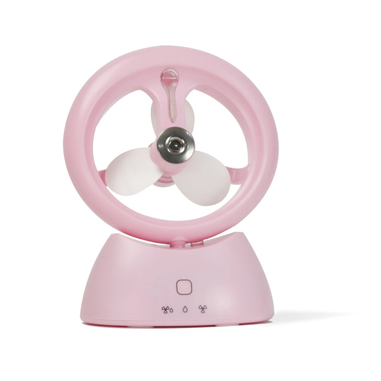 Mini USB Rechargeable Spray Fan Student Dormitory Office Desktop Mute Fan(Frosted Pink) - Electric Fans by PMC TechLife | Online Shopping South Africa | PMC TechLife | Buy Now Pay Later Mobicred