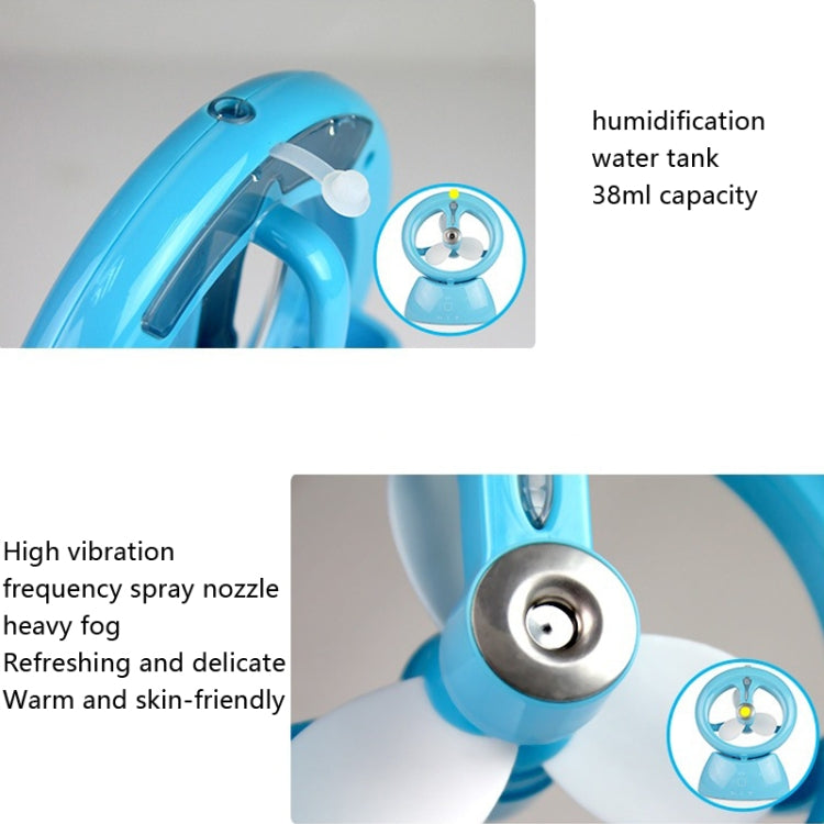 Mini USB Rechargeable Spray Fan Student Dormitory Office Desktop Mute Fan(Frosted Pink) - Electric Fans by PMC TechLife | Online Shopping South Africa | PMC TechLife | Buy Now Pay Later Mobicred