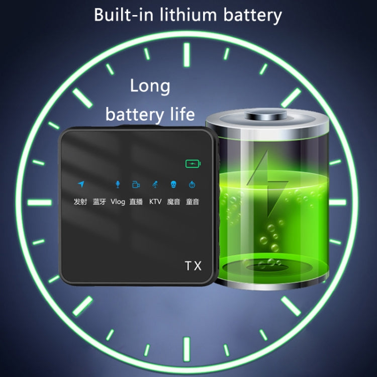 Outdoor Short Video Shooting Noise Reduction Radio Lavalier Microphone With Bluetooth - Microphone by PMC TechLife | Online Shopping South Africa | PMC TechLife | Buy Now Pay Later Mobicred