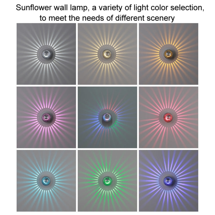 LED Aluminum Aisle Light Sunflower Corridor Lamp Decorative Light, Power source: Visible Installation 3W(Yellow) - Novelty Lighting by PMC TechLife | Online Shopping South Africa | PMC TechLife | Buy Now Pay Later Mobicred